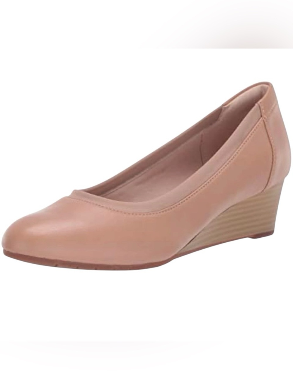 Clark’s Mallory Berry tan comfort wedges sz 8